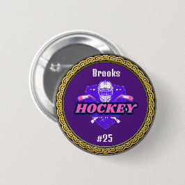 Engranaje de hockey botón - Personalizado -Añadir