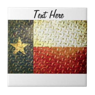 Engranaje plateado diamante de la bandera de Tejas
