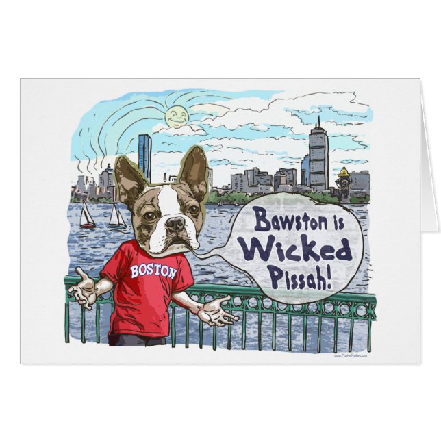 Engranaje travieso de Boston Terrier Pissah (Anverso (Horizontal))