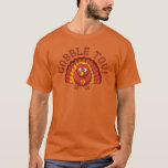 Engulla la camiseta de Tov Thanksgivukkah Turquía<br><div class="desc">¡Celebre Thanksgivukkah 2013 con esta obra clásica engullen la camiseta de Tov! Atracción de un amarillo, de un naranja, y de un pavo divertidos del dibujo animado del marrón que lleva un yamaka, y una estrella del collar de David. ¡Una acción de gracias de Jánuca no ocurrirá por otros 77.000...</div>