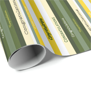 Enhorabuena Ajuste de regalo de papel de stripe