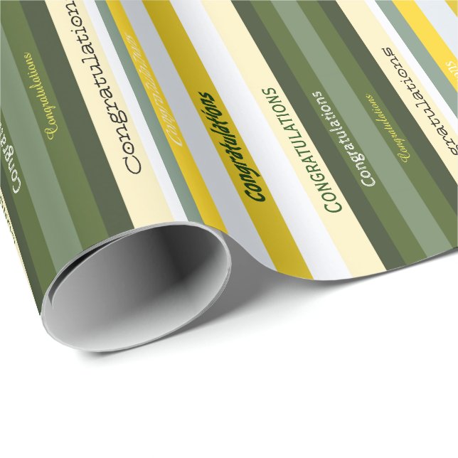 Enhorabuena Ajuste de regalo de papel de stripe (Esquina del rollo)