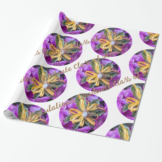 Enhorabuena el papel de envolver de regalo (Desenrollado)