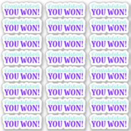 ¡Enhorabuena! ¡Ganaste! Pegatina de vinilo