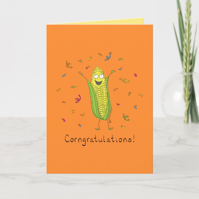 Enhorabuena - Graciosa felicitación tarjeta de maí (Anverso)