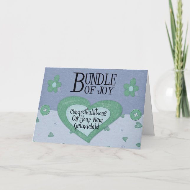 Enhorabuena nueva tarjeta de abuelo (Anverso)