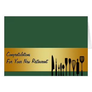 Enhorabuena Restaurante Nueva tarjeta de visita