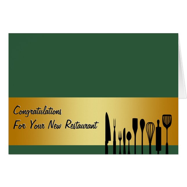 Enhorabuena Restaurante Nueva tarjeta de visita (Anverso (Horizontal))