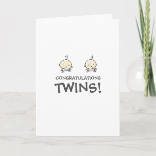 ¡Enhorabuena! Tarjeta TWINS de recién nacido