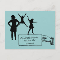 Enhorabuena usted gana la postal del Internet