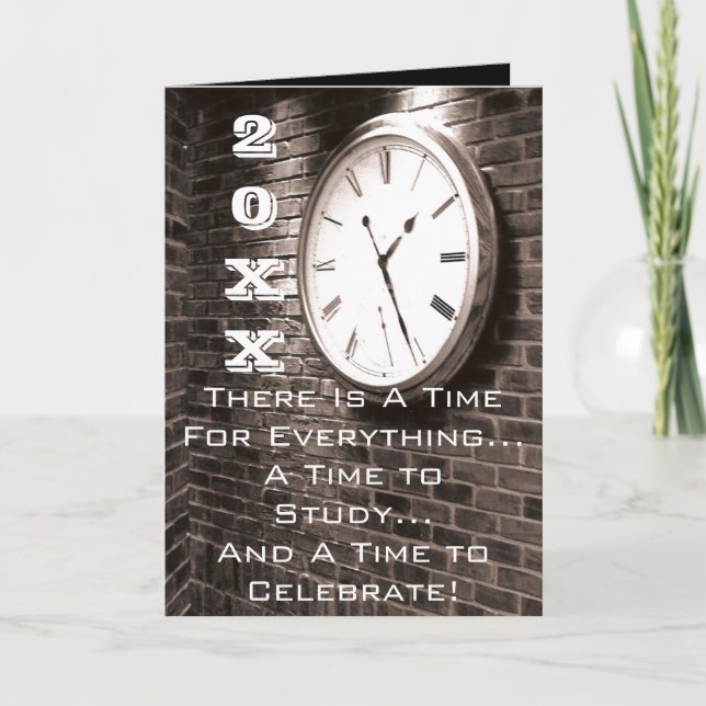 ¡Enhorabuena! ¡Vamos Fiesta! Tarjeta de graduación (Anverso)