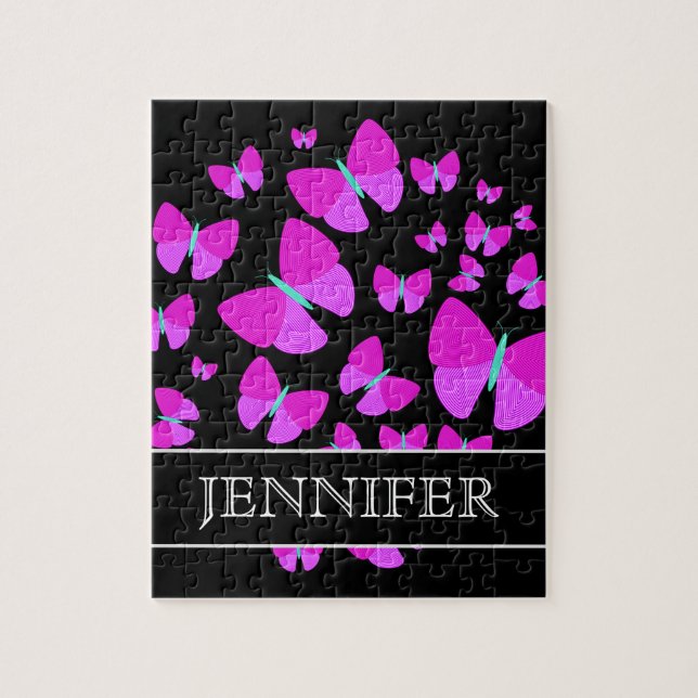 Enjambre de mariposas artísticas + Rompecabezas (Vertical)