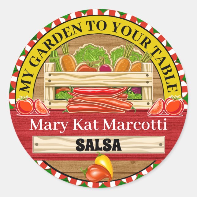 Enlatado desde el Pegatina de la granja del jardín (Anverso)