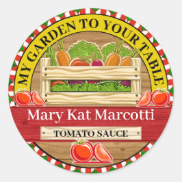 Enlatado desde el Pegatina de la granja del jardín