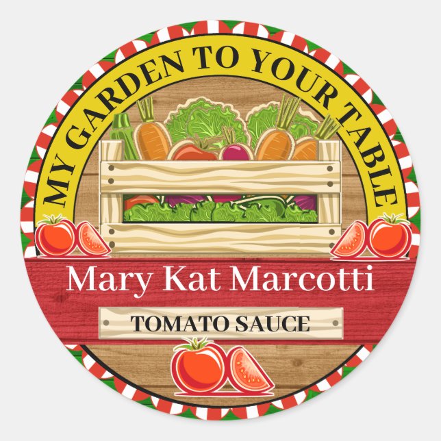 Enlatado desde el Pegatina de la granja del jardín (Anverso)