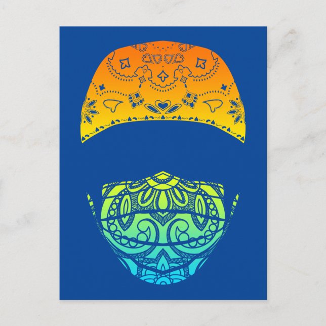 enmascarado en postal de paisley (Anverso)