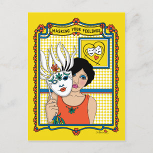 Enmascarar tus sentimientos_B_ postal