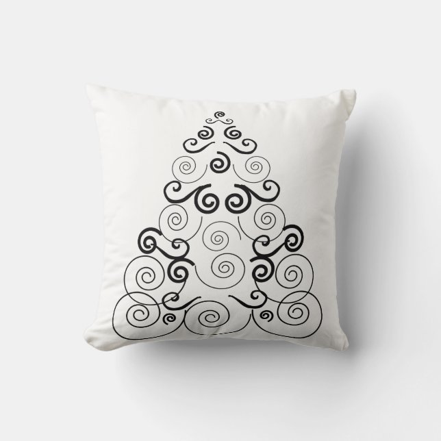 Ennegrézcase, árbol de navidad espiral, almohada (Anverso)