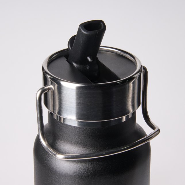 Enon Music Group Botella de agua negra (Tapa)