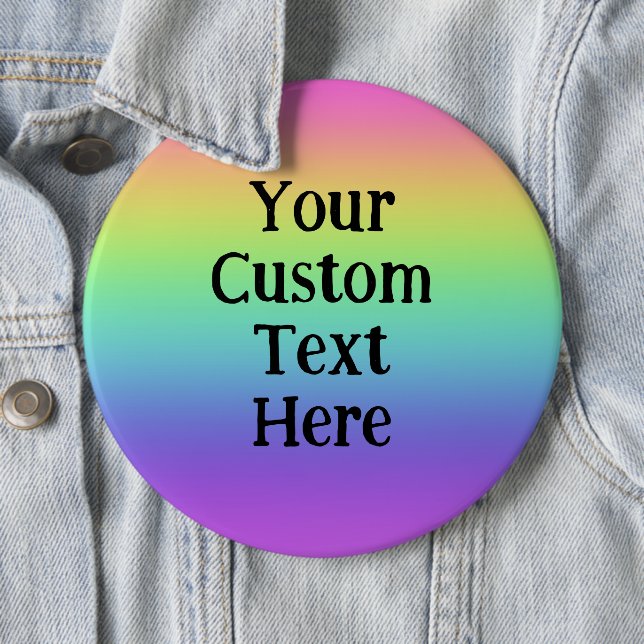 Enorme botón de clavija de arcoiris personalizado (In situ)