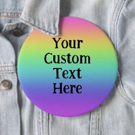 Enorme botón de clavija de arcoiris personalizado