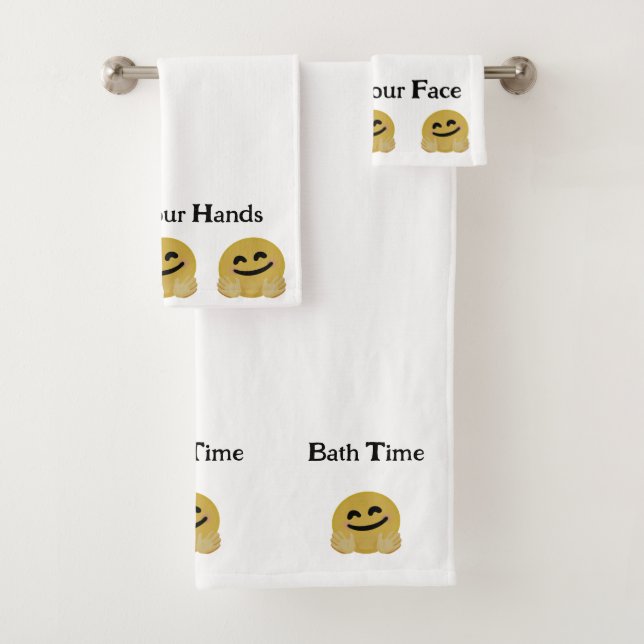 Enorme juego de toallas de Emoji (In situ)