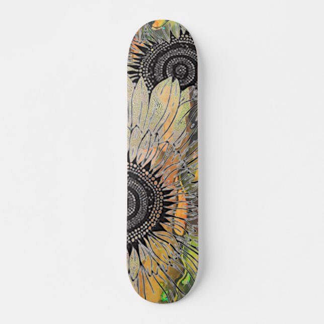Enorme Skateboard Sunflower (Anverso )