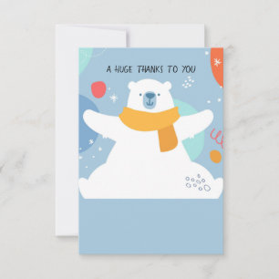 Enorme tarjeta de agradecimiento