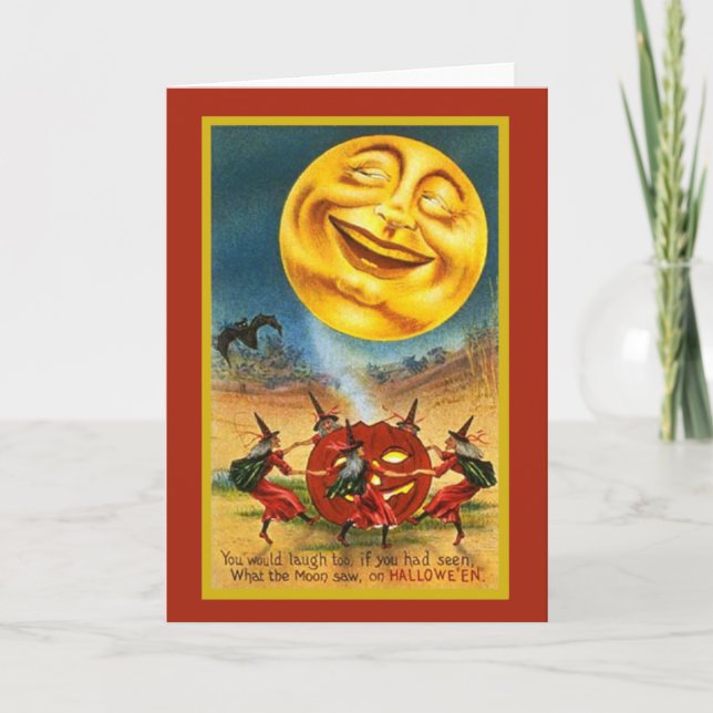 Enorme tarjeta de luna de Halloween (Anverso)