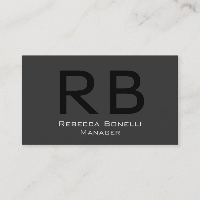 Enorme tarjeta de visita de Monograma Profesional  (Anverso)