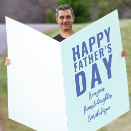 Enorme tarjeta del día del padre de la hija favori