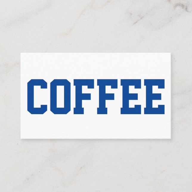 Enorme texto azul en tarjeta de fidelidad de White (Anverso)