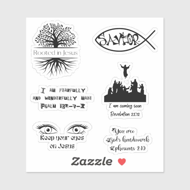 Enraizada en el paquete de pegatinas negros de Jes (Hoja)