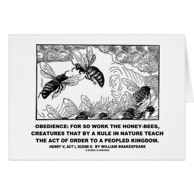 Enrique V Shakespeare de las abejas del trabajo de (Anverso (Horizontal))