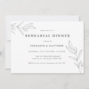 Ensayo de hoja de follaje de dibujo de línea Cena