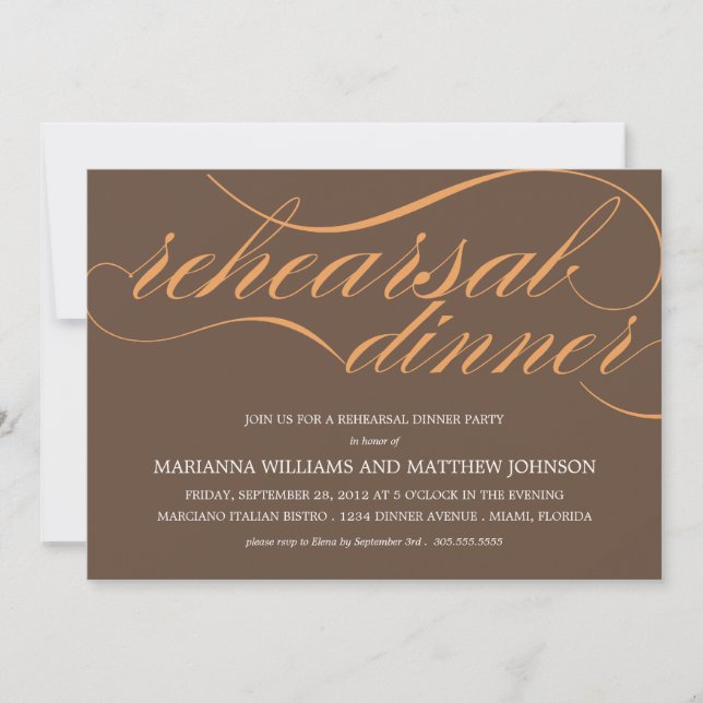 ENSAYO DE MARRÓN Y NARANJA | INVITACIÓN A LA FIEST (Anverso)