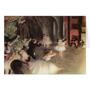 Ensayo en el escenario de Edgar Degas
