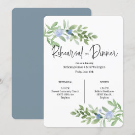 Ensayo Floral Azul E Invitación A La Cena