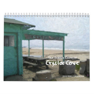 Ensenada cristalina, costa de Newport, calendario