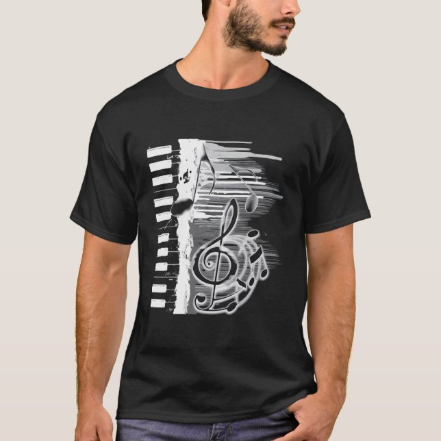 Enseñan a los jugadores pianistas de la camiseta d (Anverso)