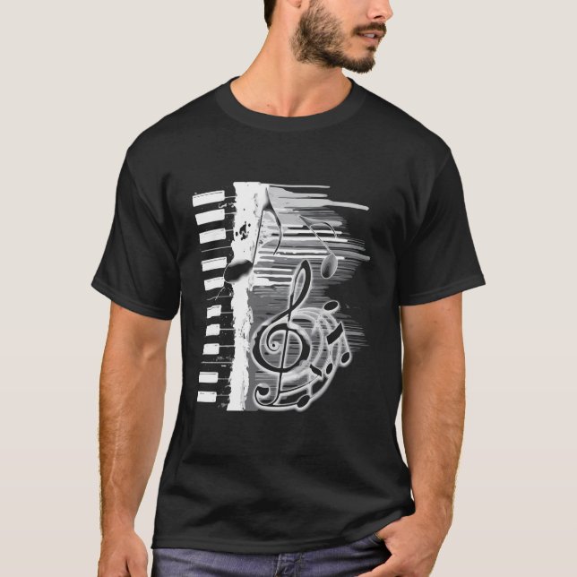 Enseñan a los jugadores pianistas de la camiseta d (Anverso)