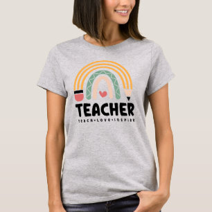 Enseñanza de amor inspirar camiseta