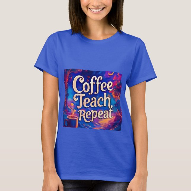Enseñanza de café repite camiseta femenina - Diver (Anverso)