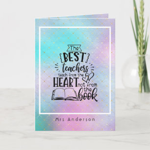 ENSEÑANZA DEL CORAZÓN NO UN LIBRO PROFESORES NOMBR