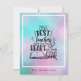 ENSEÑANZA DEL CORAZÓN NO UN LIBRO PROFESORES NOMBR