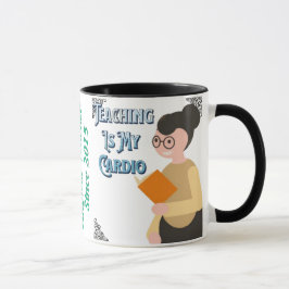 Enseñanza es mi Cardio Mug Graciosa Copa de Café d