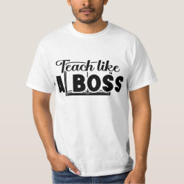Enseñar como una camiseta de jefe profesor-estudia