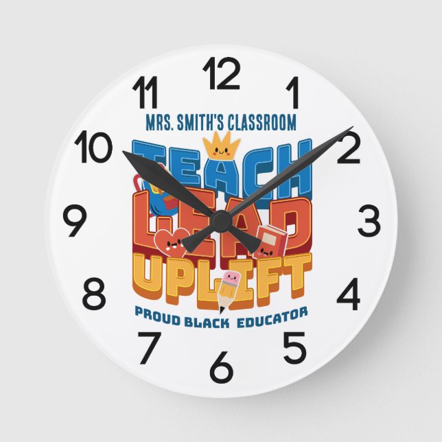 Enseñar. Liderar. Elevar. Reloj de pared personali (Anverso)