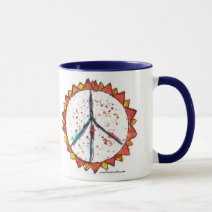 Enseñe a la paz 15oz. Taza