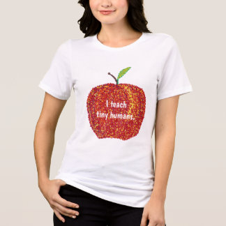Enseño a humanos diminutos, camisetas de manzana c